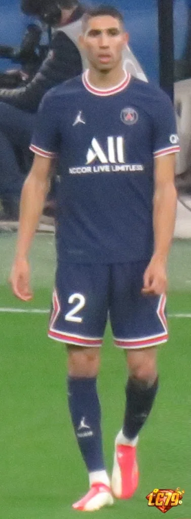 Achraf Hakimi của Morocco, ảnh Wikimedia Commons đã đóng watermark LC79