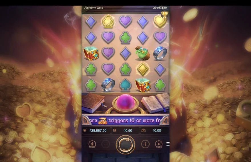 Ảnh màn hình gameplay game Alchemy Gold (slot PG) chơi tại LC79