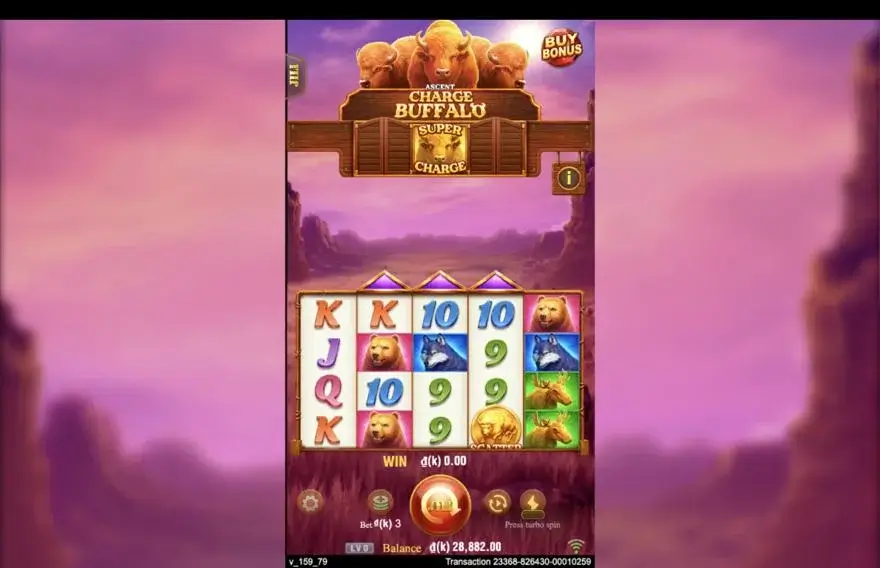 Ảnh màn hình gameplay game Charge Buffalo Ascent (slot JILI) chơi tại LC79