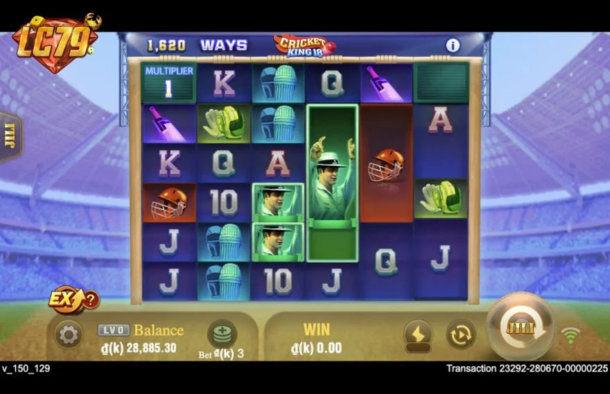 Ảnh bảng biểu tượng & tính năng game Cricket King 18 (slot JILI) chơi tại LC79