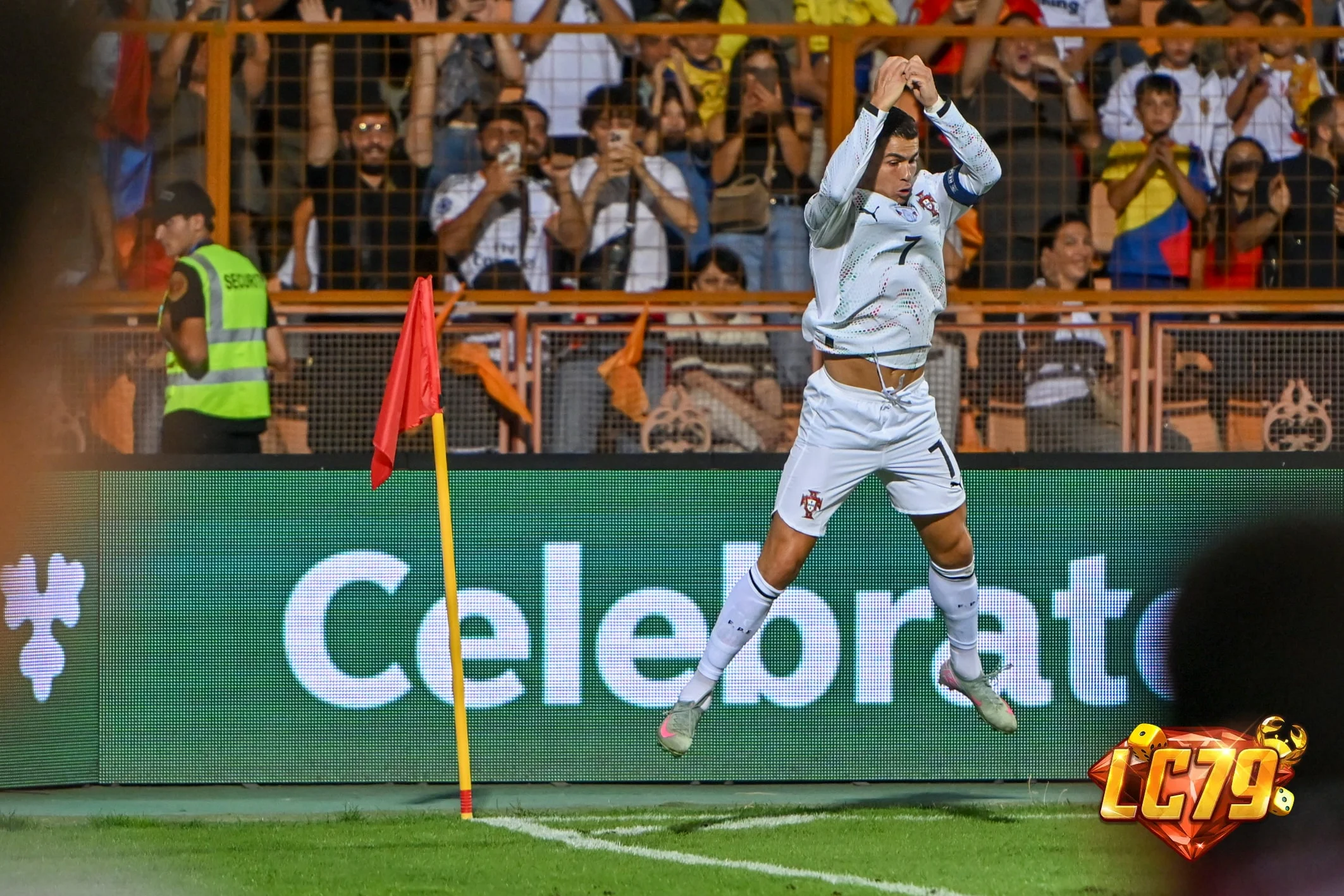 Cristiano Ronaldo ăn mừng trong màu áo Bồ Đào Nha