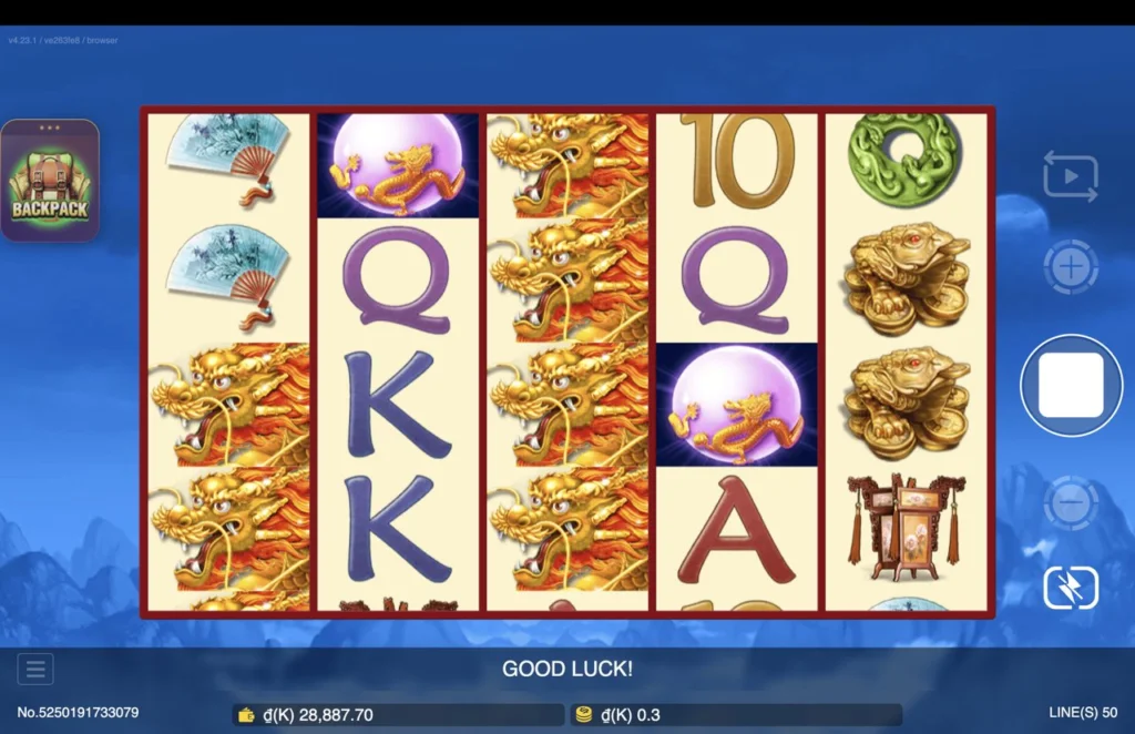 Ảnh giao diện chính game Dragon (slot JDB) chơi tại LC79