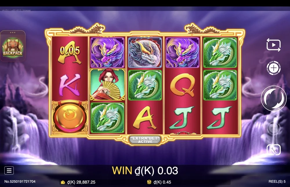 Ảnh màn hình gameplay game Dragons World (slot JDB) chơi tại LC79