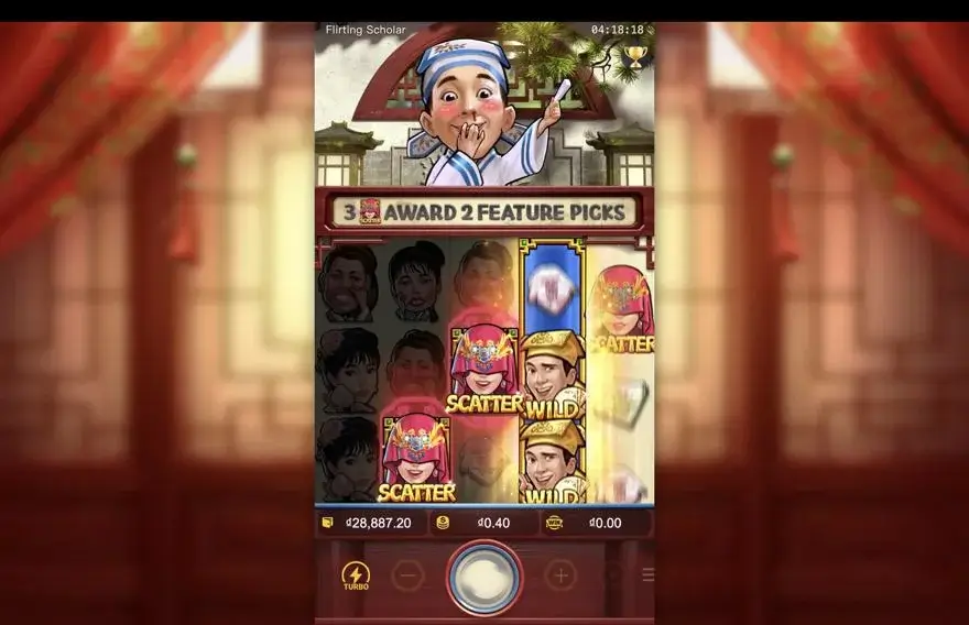 Ảnh màn hình gameplay game Flirting Scholar (slot PG) chơi tại LC79