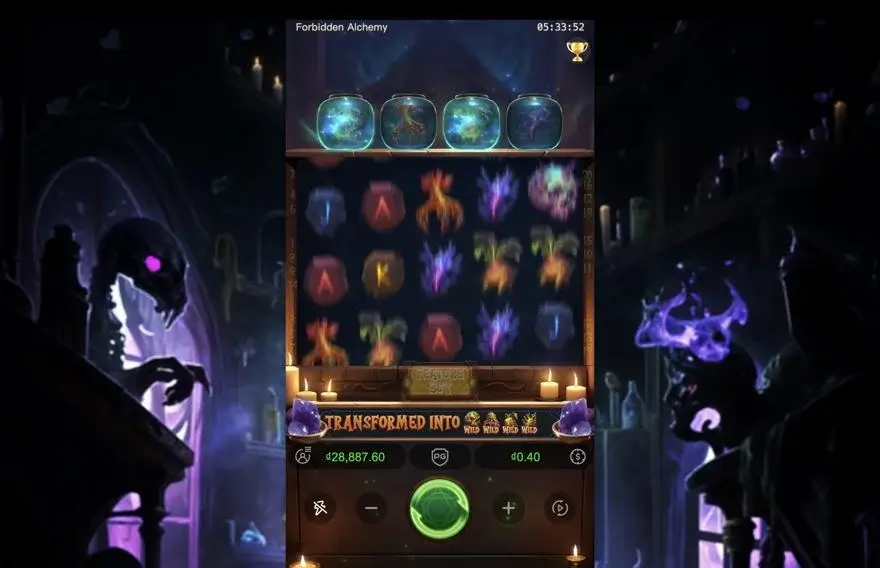 Ảnh màn hình gameplay game Forbidden Alchemy (slot PG) chơi tại LC79