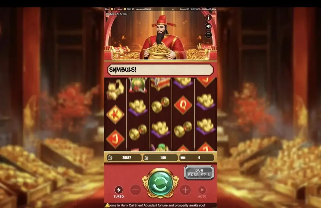 Ảnh giao diện chính game Hunk Cai Shen (Kingmidas #KM-SLOT-019) (slot) chơi tại LC79