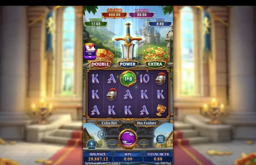 Ảnh giao diện chính game SWORD OF KING (slot FC) chơi tại LC79