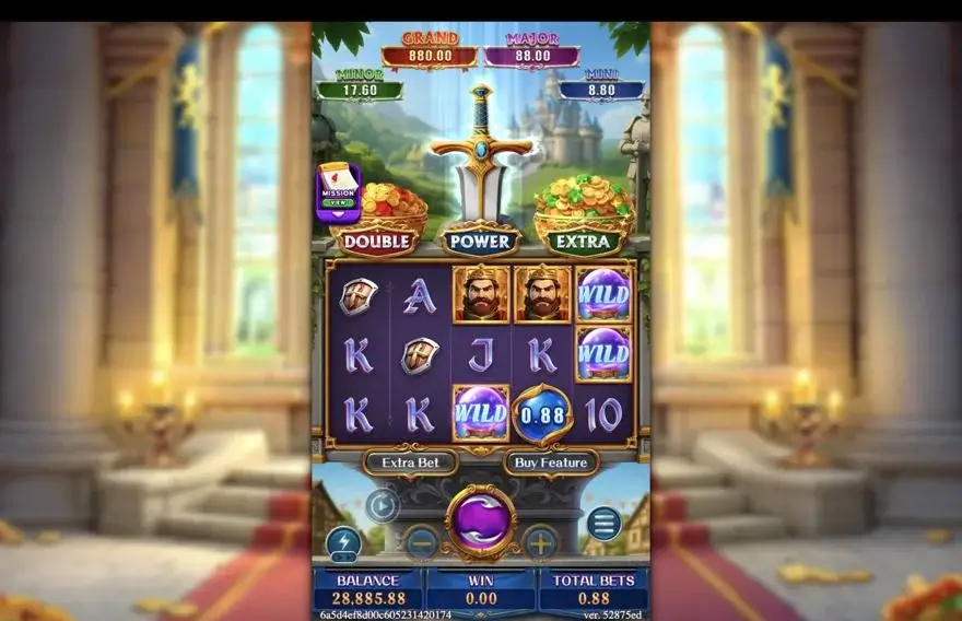Ảnh bảng biểu tượng & tính năng game SWORD OF KING (slot FC) chơi tại LC79