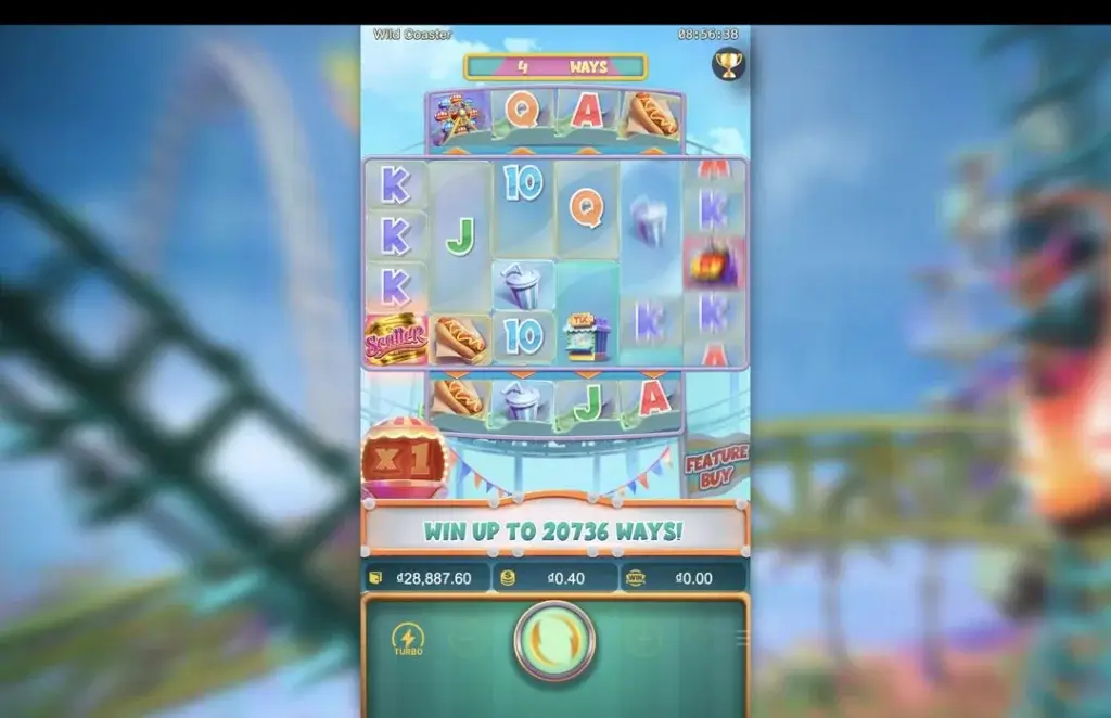 Ảnh giao diện chính game Wild Coaster (slot PG) chơi tại LC79
