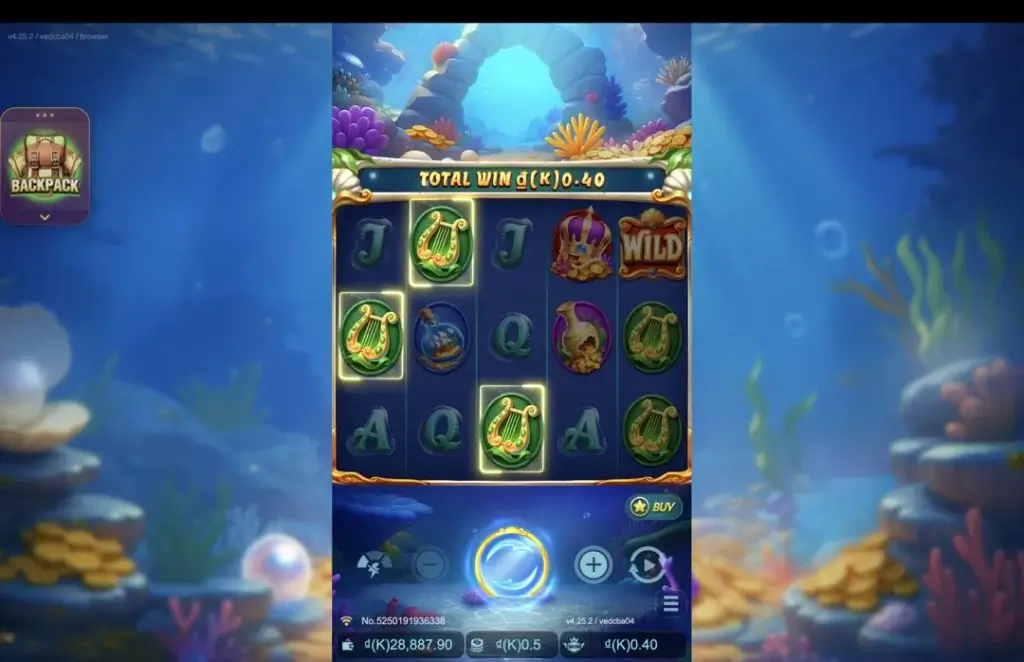 Ảnh giao diện chính game Lucky Pearl (slot JDB) chơi tại LC79