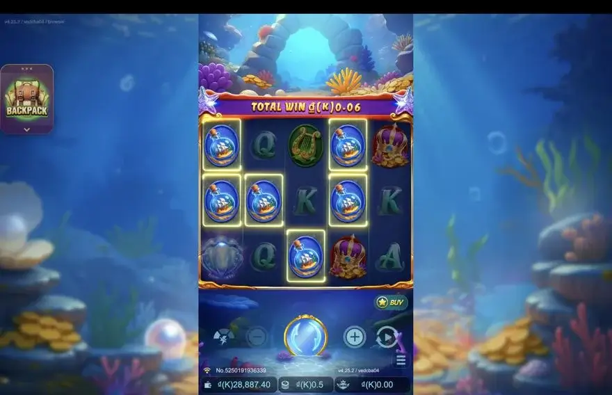 Ảnh màn hình gameplay game Lucky Pearl (slot JDB) chơi tại LC79