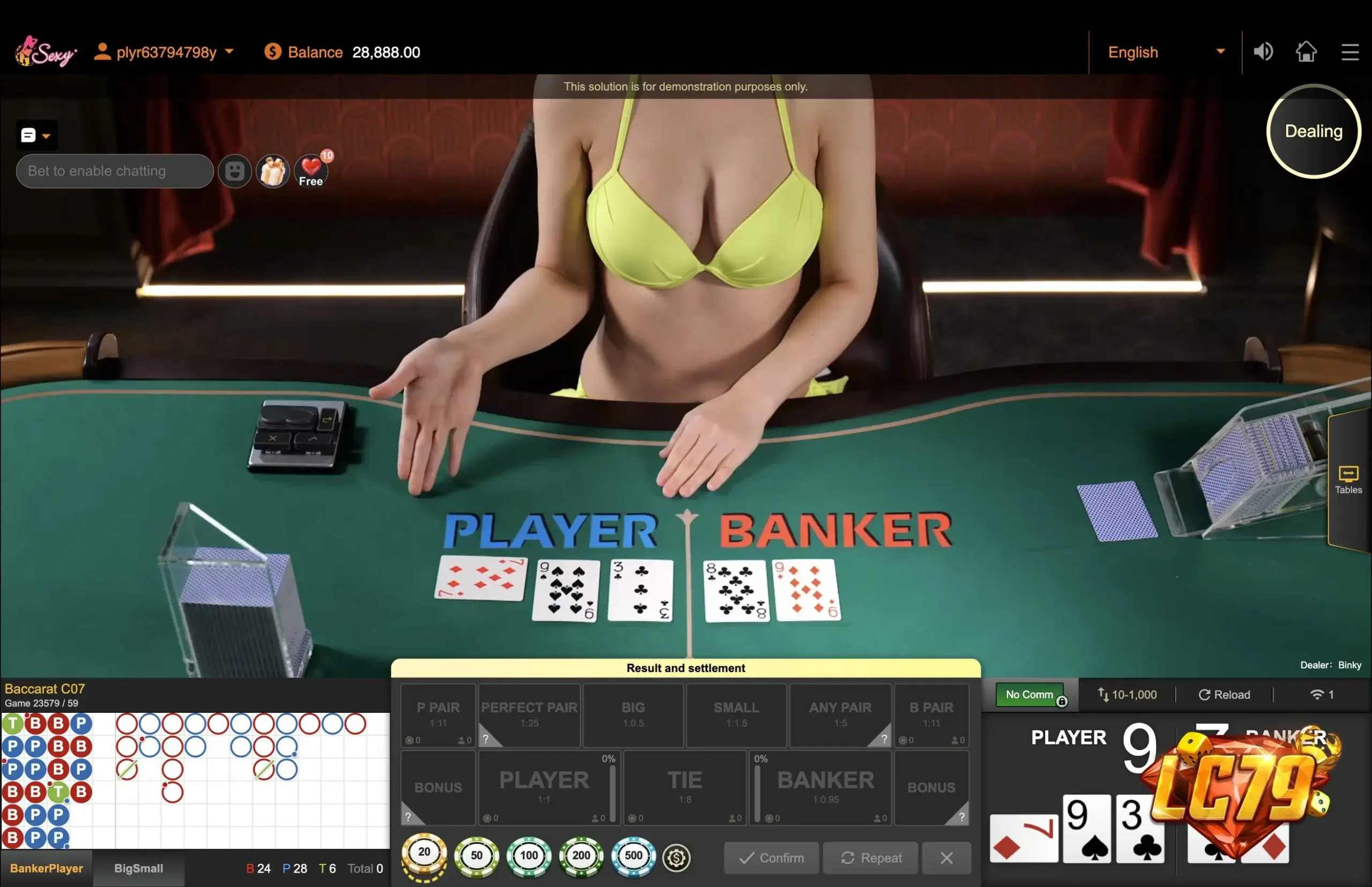 Rủi ro khi chơi Long Bảo Baccarat người  thật tại LC79