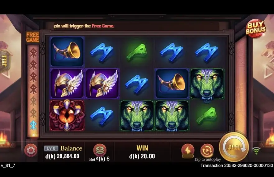 Ảnh màn hình gameplay game Thor X (slot JILI) chơi tại LC79