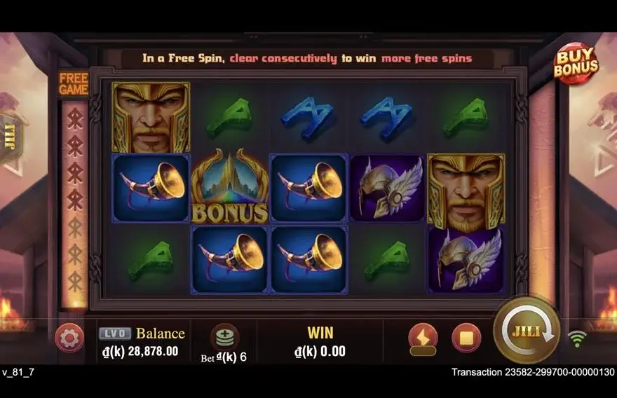 Ảnh bảng biểu tượng & tính năng game Thor X (slot JILI) chơi tại LC79