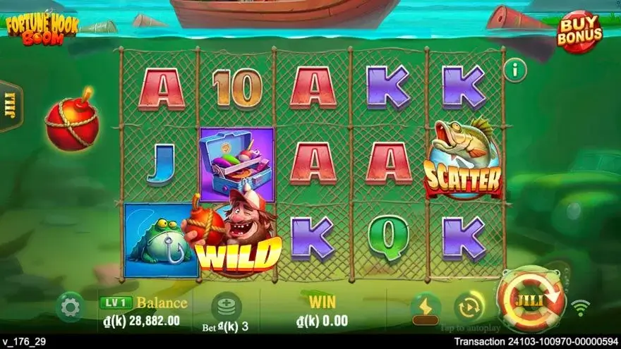 Ảnh bảng biểu tượng & tính năng game cách chơi fortune hook boom lc79 (slot) chơi tại LC79