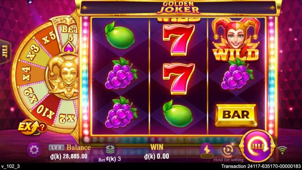 Ảnh giao diện chính game Golden Joker (slot JILI) chơi tại LC79