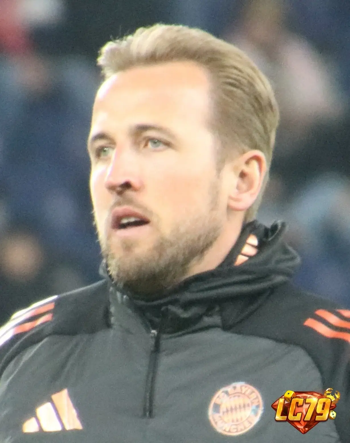 Harry Kane trong màu áo Bayern Munich, ảnh Wikimedia Commons đã đóng watermark LC79