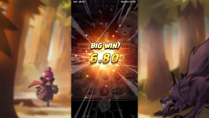 Ảnh màn hình gameplay game Hood vs Wolf (slot PG) chơi tại LC79
