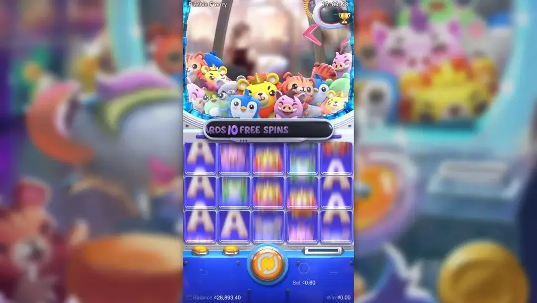 Ảnh giao diện chính game Plushie Frenzy (slot PG) chơi tại LC79