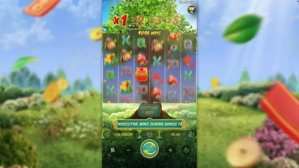 Ảnh giao diện chính game Prosperity Fortune Tree (slot PG) chơi tại LC79