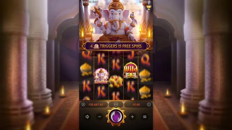 Ảnh màn hình gameplay game Ganesha Gold (slot PG) chơi tại LC79