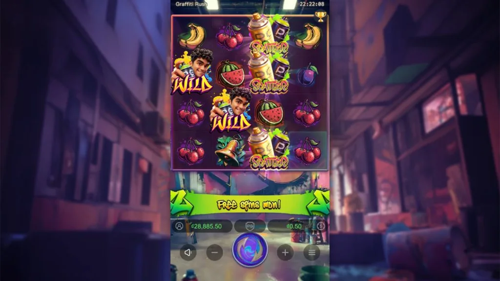 Ảnh giao diện chính game Graffiti Rush (slot PG) chơi tại LC79
