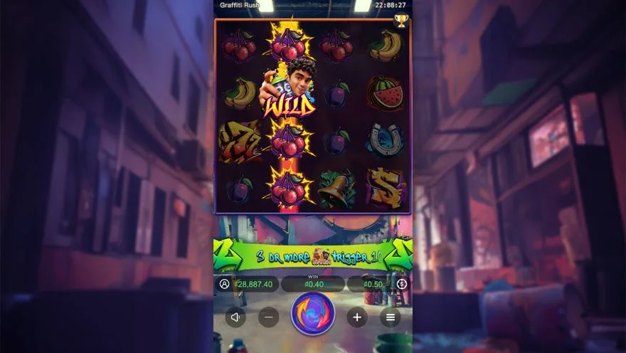 Ảnh màn hình gameplay game Graffiti Rush (slot PG) chơi tại LC79