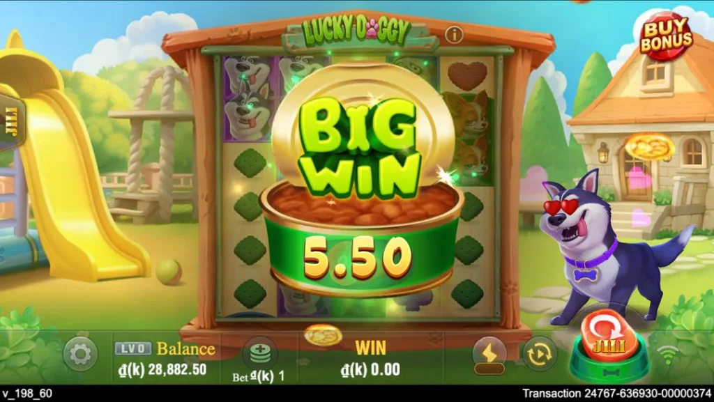 Ảnh giao diện chính game Lucky Doggy (slot JILI) chơi tại LC79