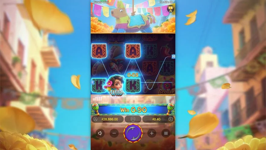 Ảnh bảng biểu tượng & tính năng game Pinata Wins (slot PG) chơi tại LC79