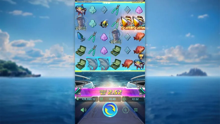 Ảnh bảng biểu tượng & tính năng game Shark Bounty (slot PG) chơi tại LC79