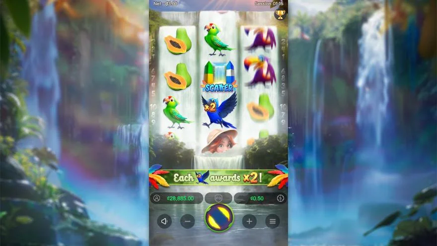 Ảnh màn hình gameplay game Wings of Iguazu (slot PG) chơi tại LC79