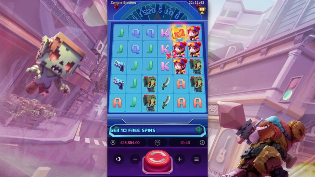 Ảnh giao diện chính game Zombie Blasters (slot PG) chơi tại LC79