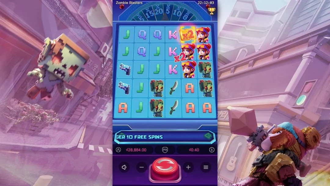 Ảnh giao diện chính game Zombie Blasters (slot PG) chơi tại LC79