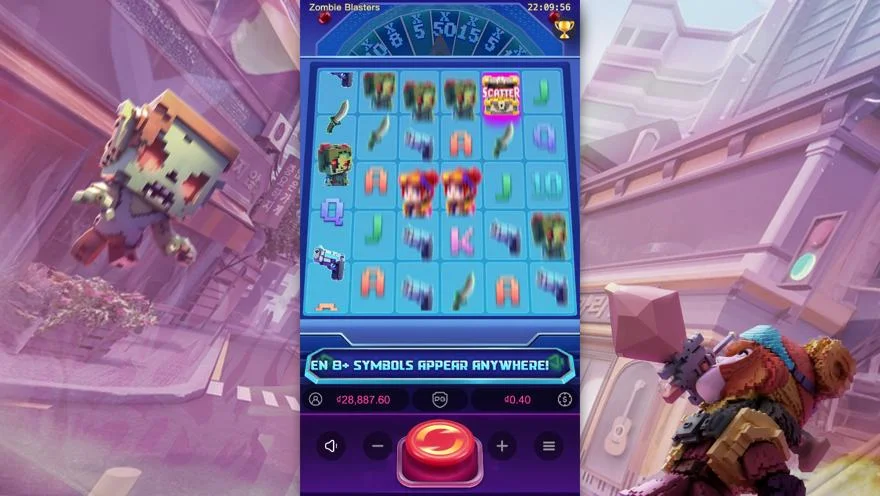 Ảnh màn hình gameplay game Zombie Blasters (slot PG) chơi tại LC79