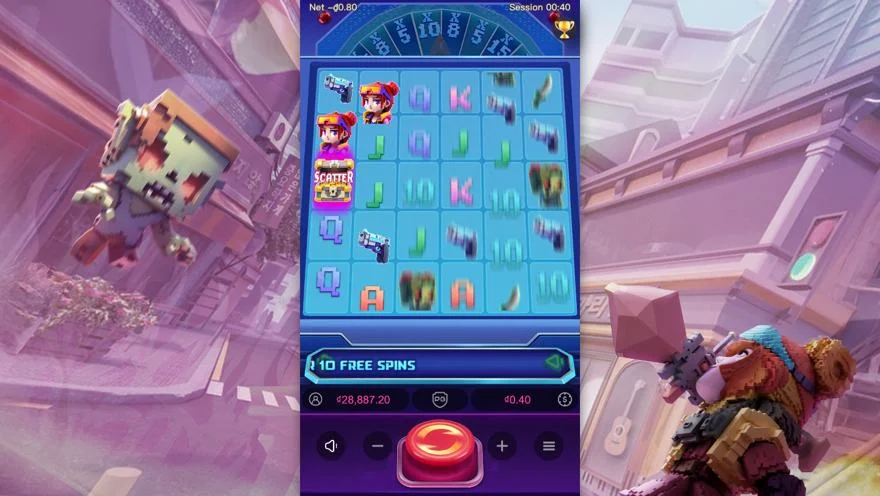 Ảnh bảng biểu tượng & tính năng game Zombie Blasters (slot PG) chơi tại LC79